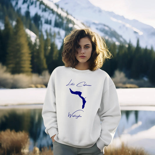 lifestyle image of Lake Cushman Washington Sweatshirt