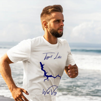 lifestyle image of Tygart Lake West Virginia T-shirt