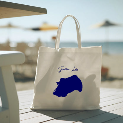 lifestyle image of Grindstone Lake Wisconsin Tote Bag