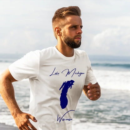 lifestyle image of Lake Michigan Wisconsin T-shirt
