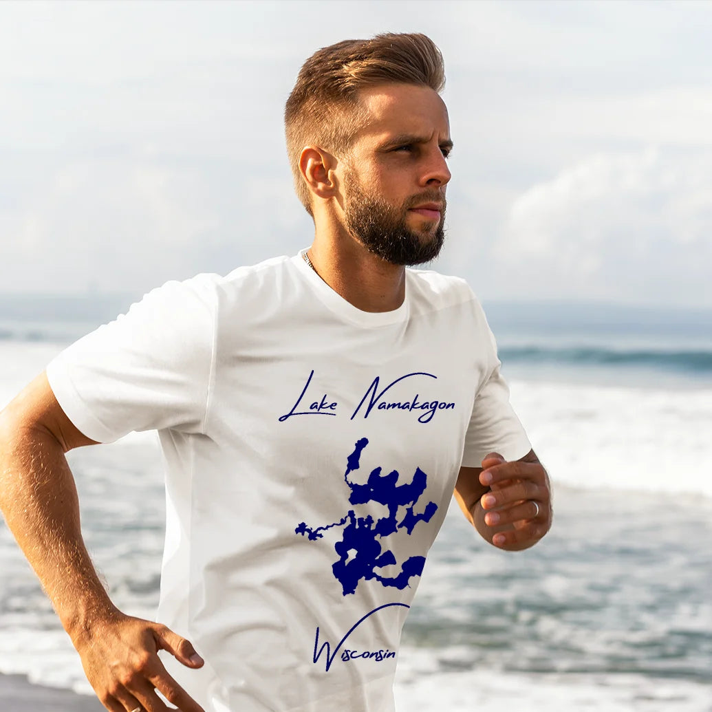 lifestyle image of Lake Namakagon Wisconsin T-shirt