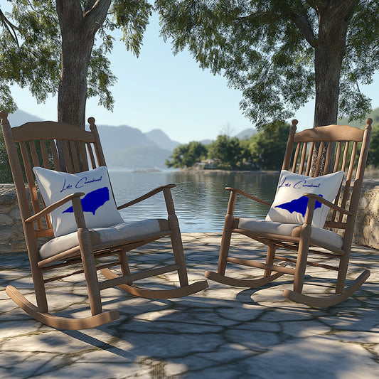 lifestyle image of Lake Cameahwait Wyoming Outdoor Pillow