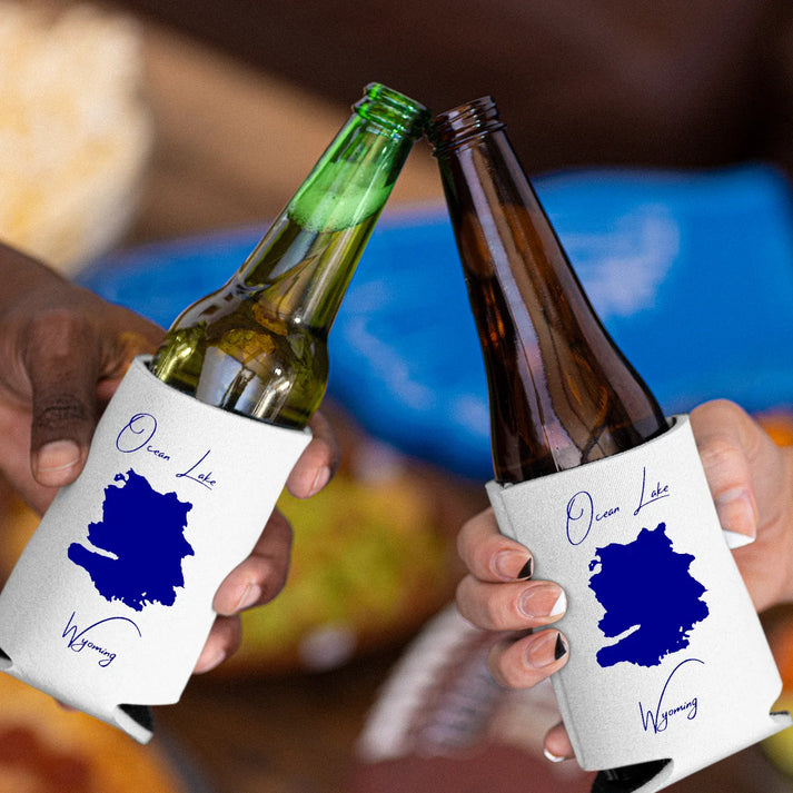 lifestyle image of Ocean Lake Wyoming Can Koozie