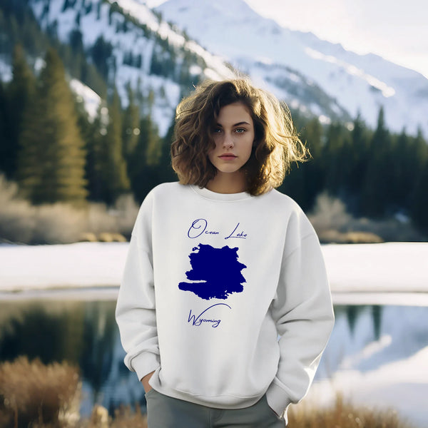 lifestyle image of Ocean Lake Wyoming Sweatshirt