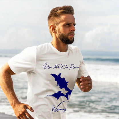 lifestyle image of Upper North Crow Reservoir Wyoming T-shirt